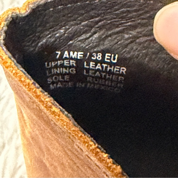 Musse & Cloud Brown Metallic Gold Leather Ankle Boots - Picture 10 of 12